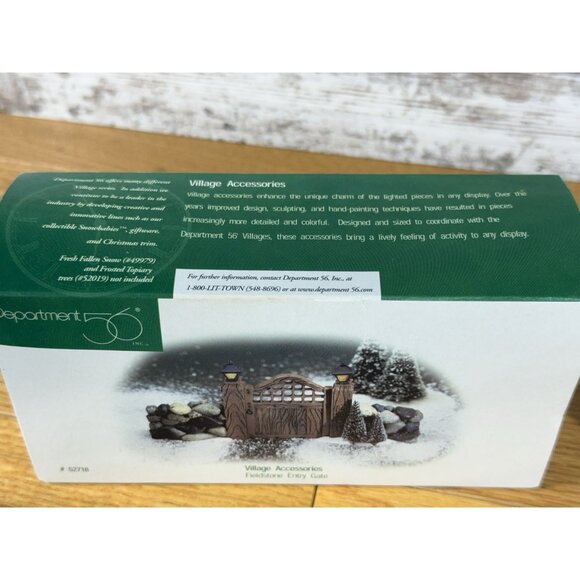 Dept 56 Village Accessories FIELDSTONE ENTRY GATE Christmas Vintage Box - Picture 6 of 6